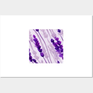 Watercolor lavender pattern Posters and Art